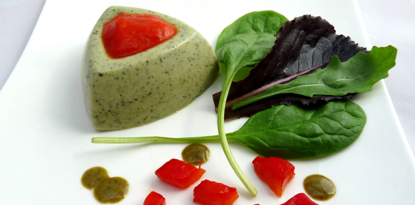 Aspic courgettes, ricotta et pesto Aspic courgettes, ricotta et pesto