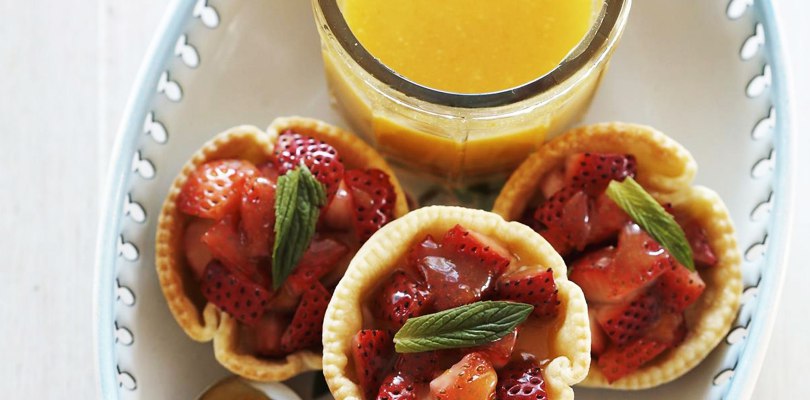 Tartelettes fenouil, fraise et orange curd Tartelettes fenouil, fraise et orange curd