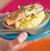 Pavé de saumon mariné et rôti Pavé de saumon mariné et rôti