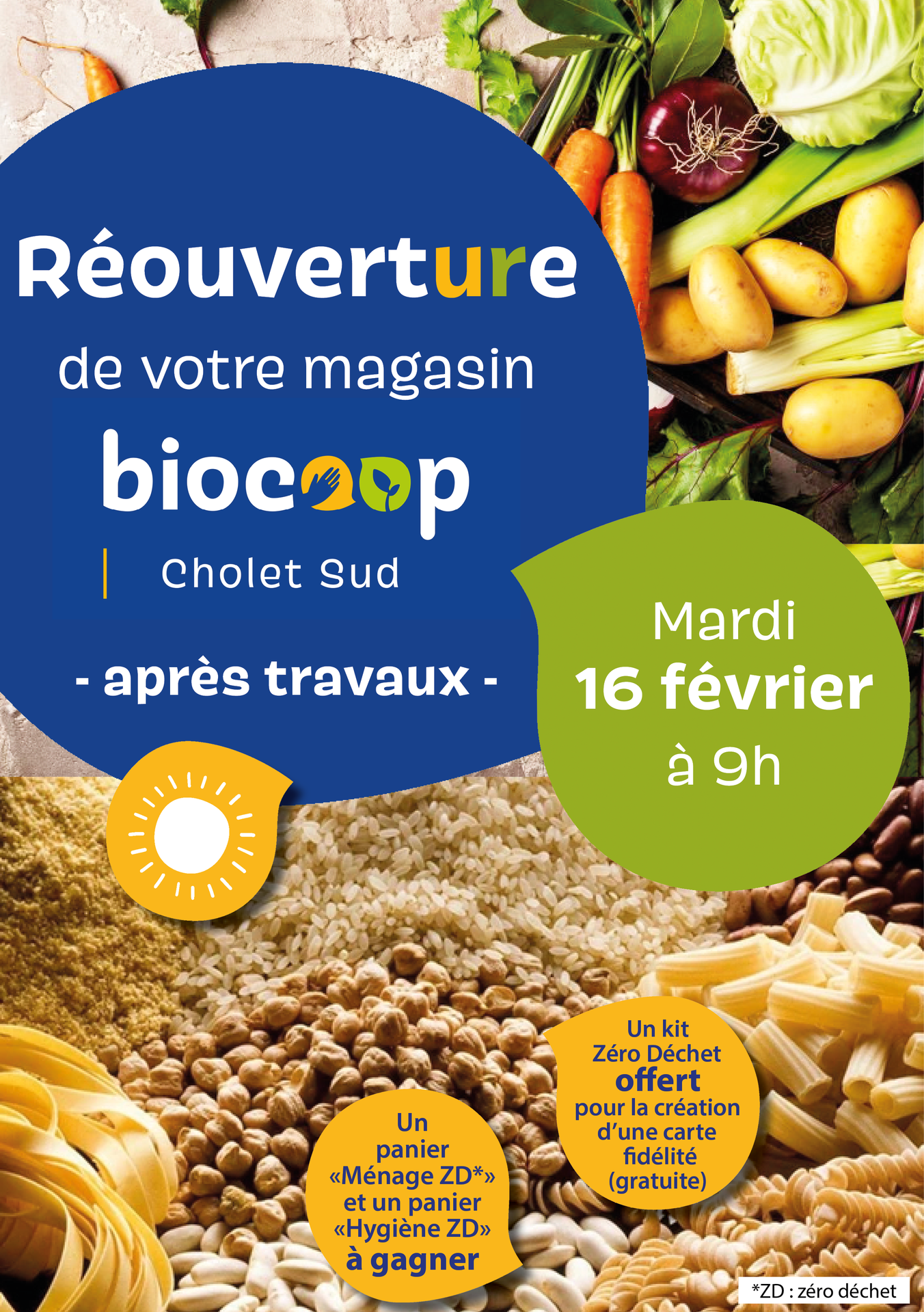Réouverture du magasin Biocoop Cholet Sud ! Réouverture du magasin Biocoop Cholet Sud !