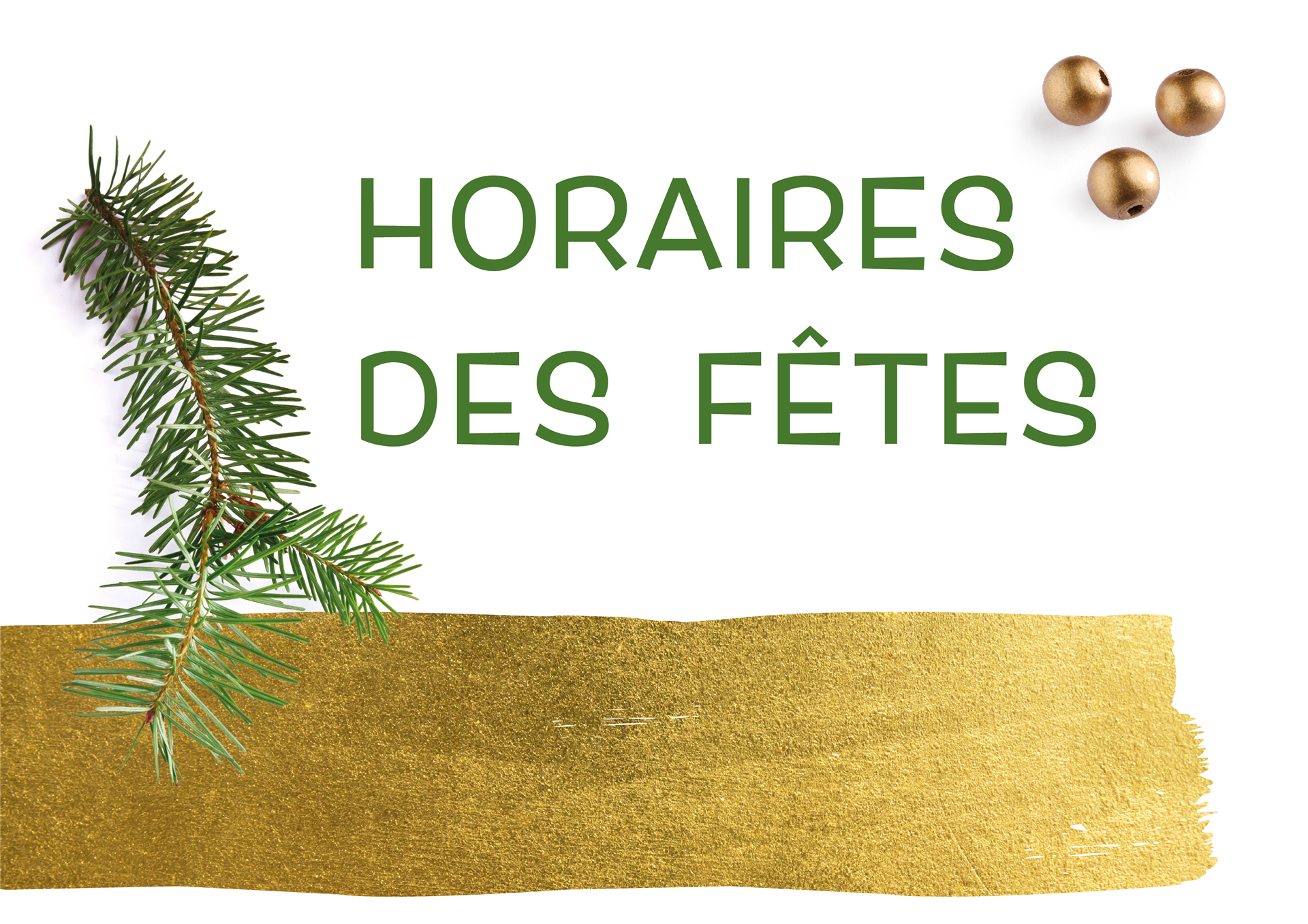 Horaires de fin d'année pour Biocoop Cholet et Biocoop Sèvremoine