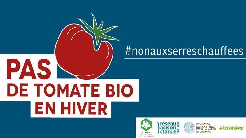 Non aux tomates d'hiver produits en serre chauffée ! Non aux tomates d'hiver produits en serre chauffée !