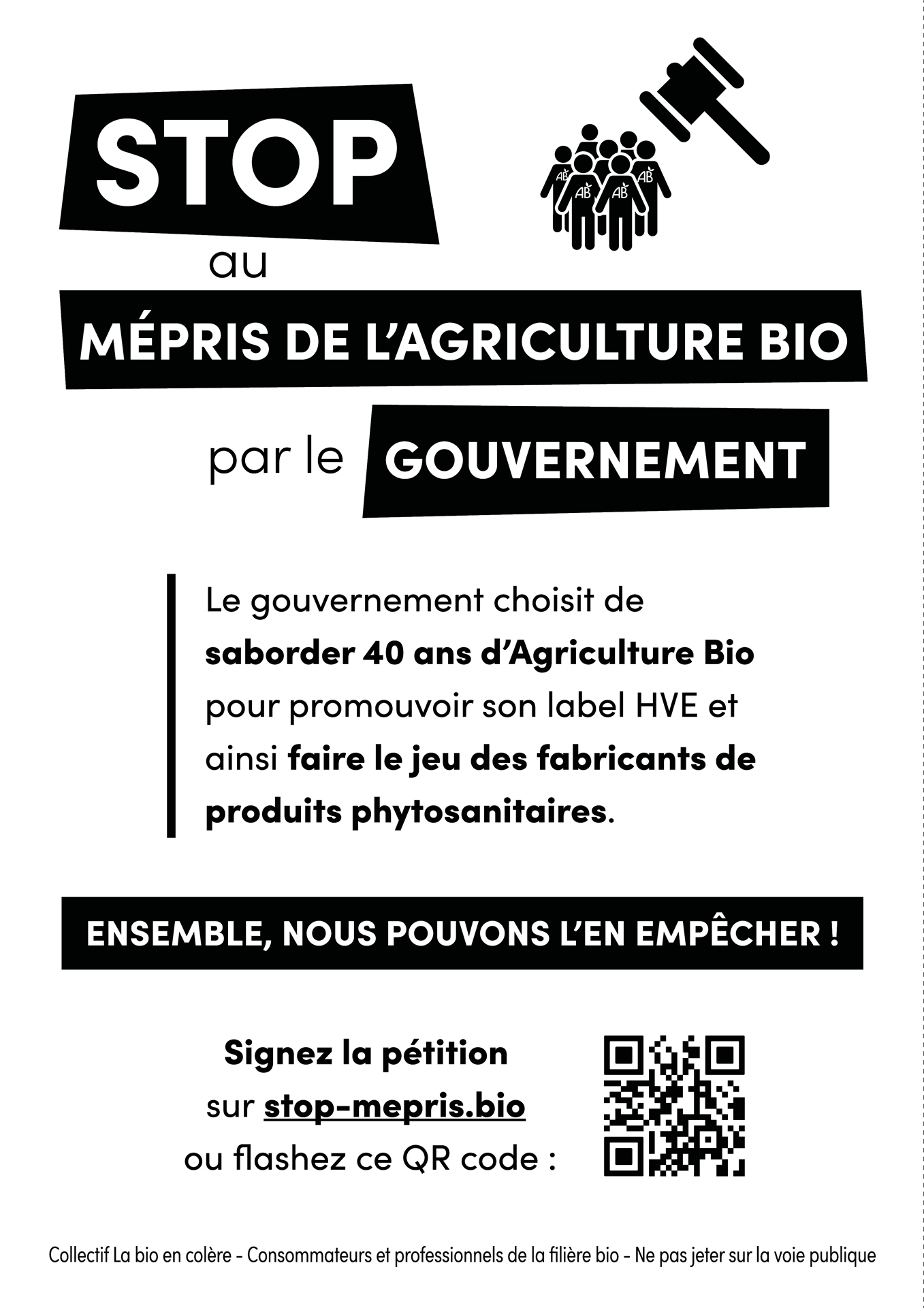 Stop au mépris de l'agriculture bio par le gouvernement !