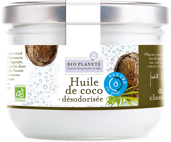 Huile de coco désodorisée Huile de coco désodorisée