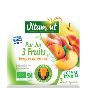 Pur jus 3 fruits Vergers de France Pur jus 3 fruits Vergers de France