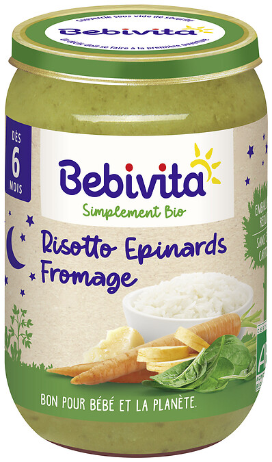 Petit pot risotto épinards fromage Petit pot risotto épinards fromage