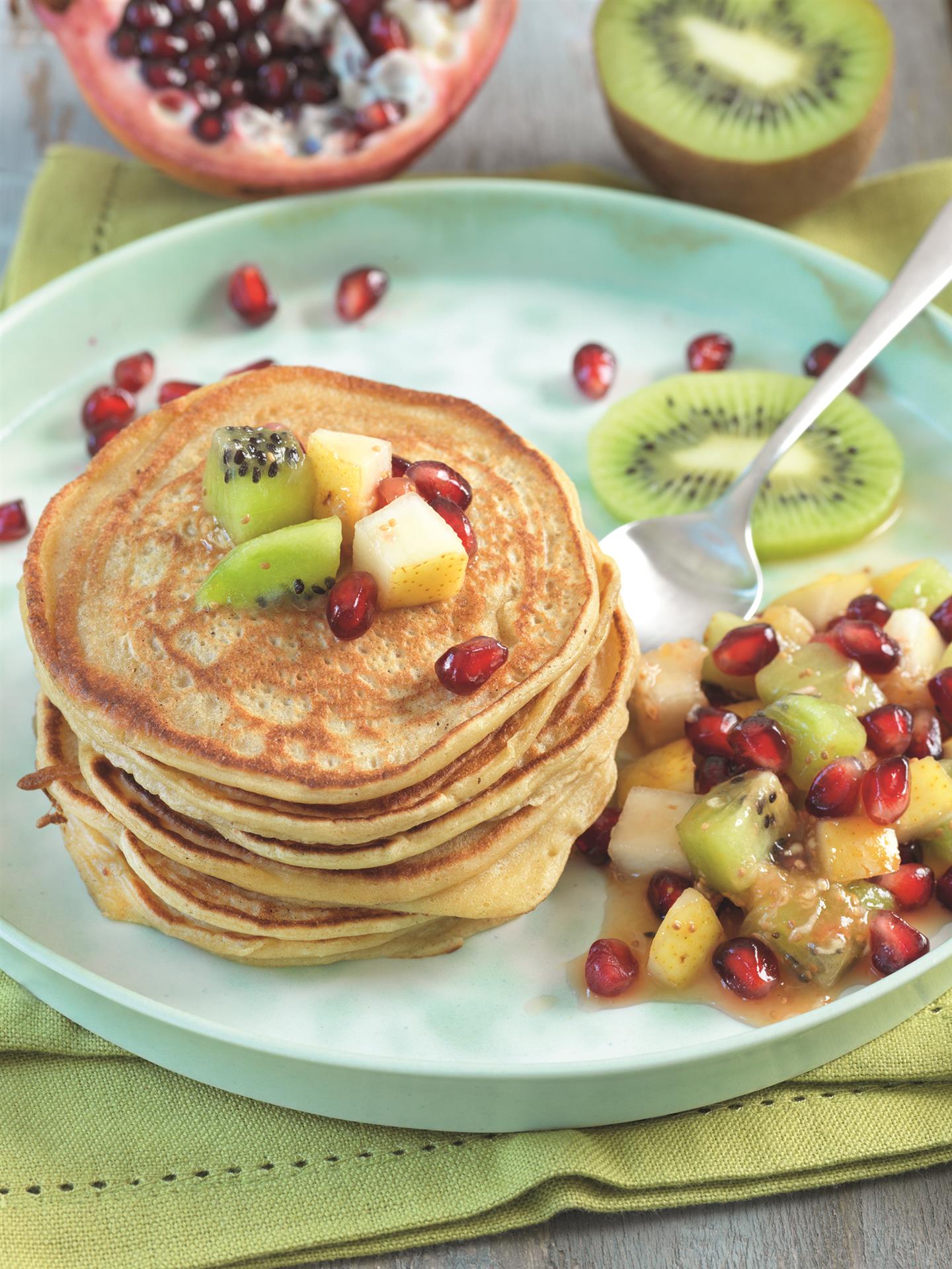 Pancakes au kéfir et salade de fruits - Recette Prix engagés ! Pancakes au kéfir et salade de fruits - Recette Prix engagés !