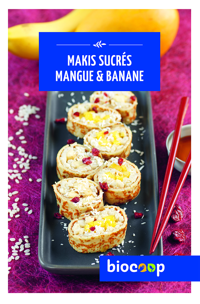 Makis sucrés mangue-banane