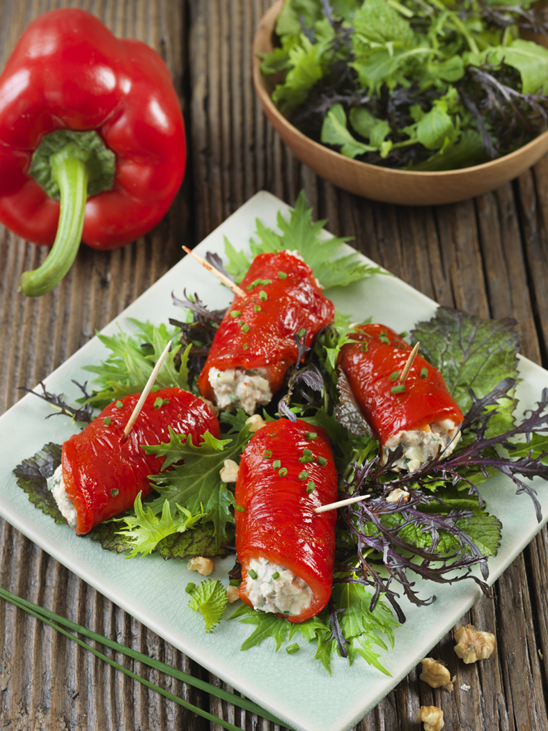 Rouleaux de poivrons au thon