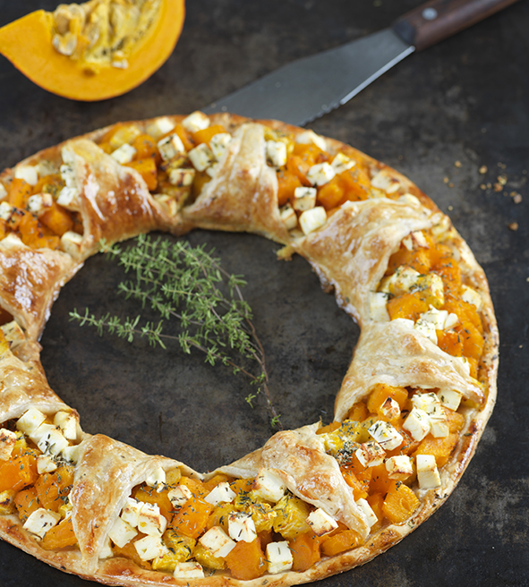 Tarte couronne  aux légumes d'automne