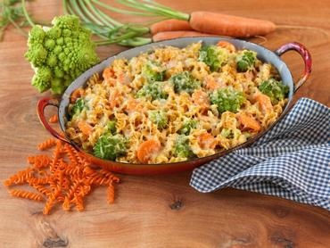 Gratin coloré de brocoli et spirales Gratin coloré de brocoli et spirales