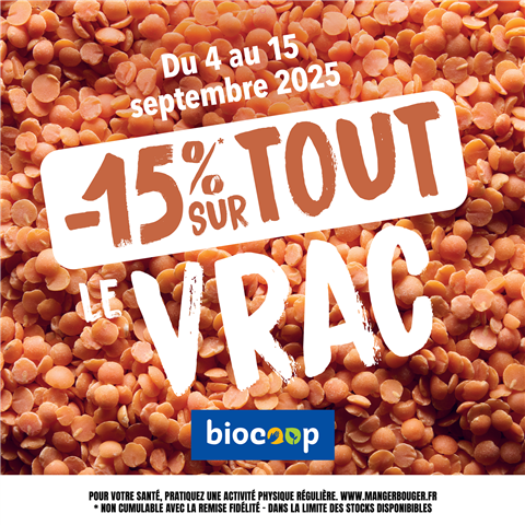 -15% sur tout le VRAC !