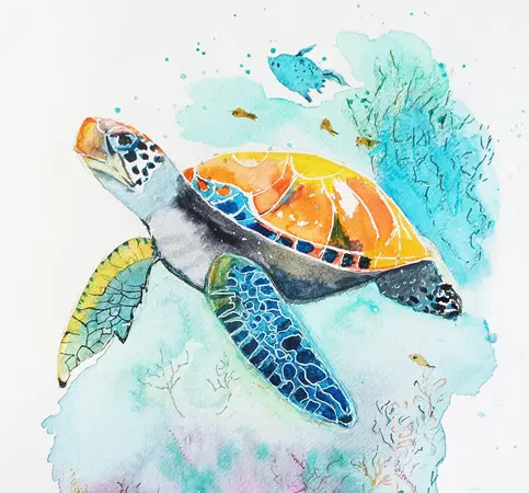 Expo-vente MD Aquarelles au magasin bio Biocoop Cholet Sud.