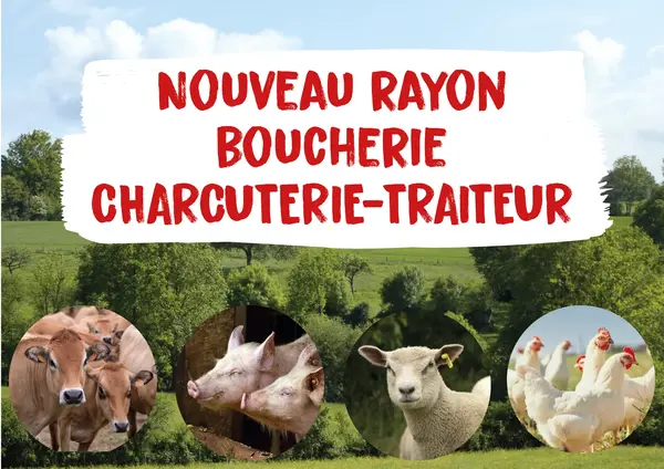 Nouvel espace boucherie au magasin bio Biocoop Cholet Sud !