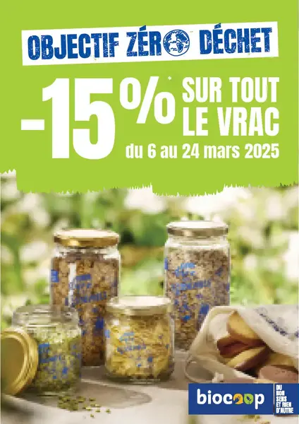 15% de remise sur tout le vrac du 6 au 24 mars 2025