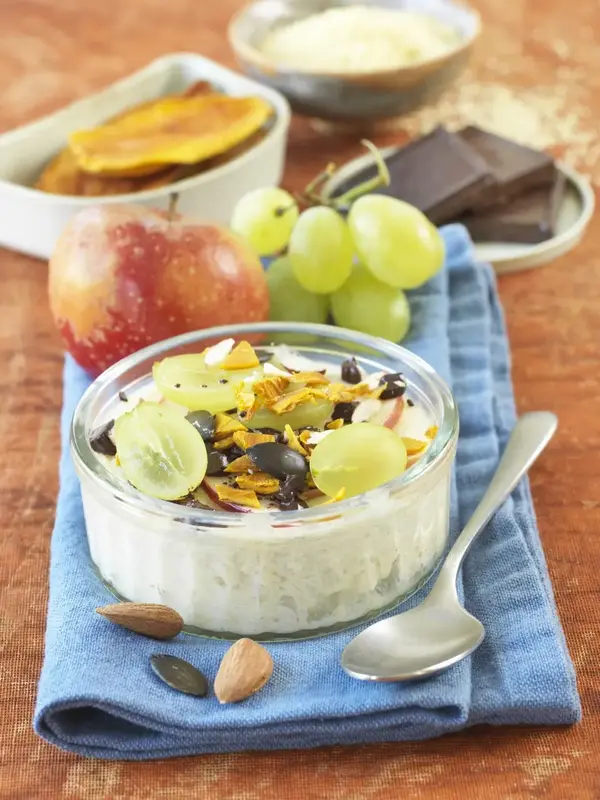Porridge au tahin  et chocolat